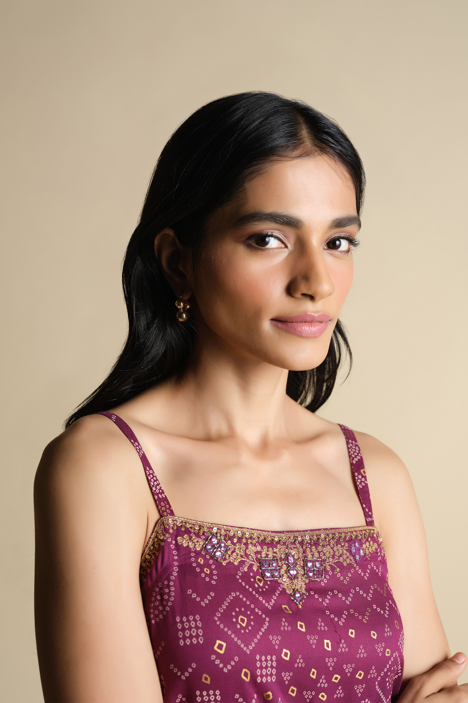 Rang Jamuni Maxi Dress Set, Purple, image 6